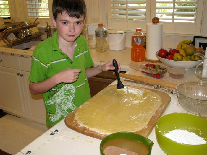 Painting the Dough with Butter